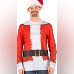 M to XXL Santa T-shirt Christmas Halloween costume
